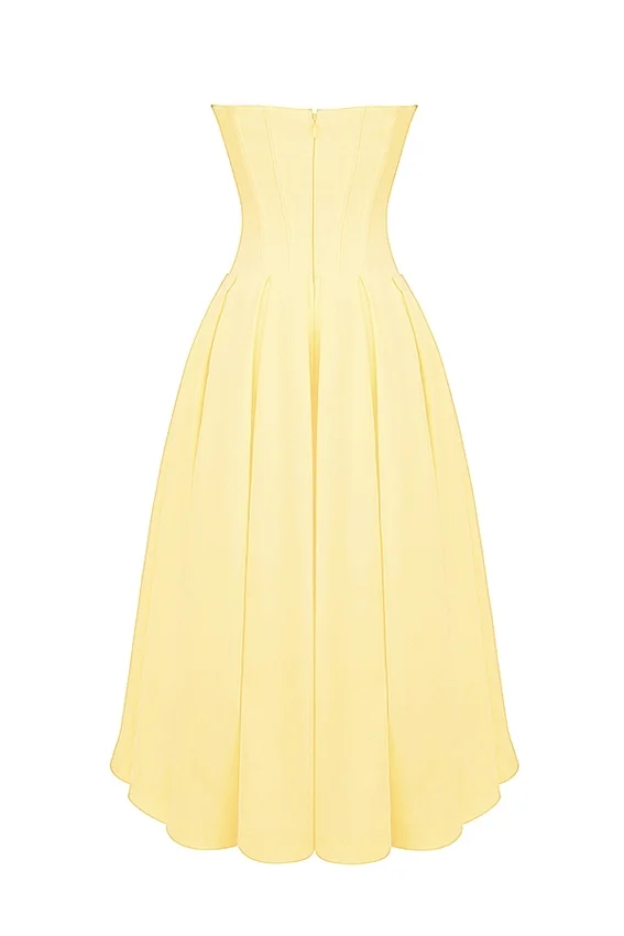 Lady Sunshine Strapless Tulle Midi Dress Lady Sunshine Strapless Tulle Midi Dress