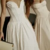 Lady White Strapless Midi Dress Lady White Strapless Midi Dress