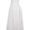 Lady White Strapless Midi Dress Lady White Strapless Midi Dress