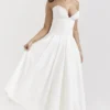 Lady White Strapless Midi Dress Lady White Strapless Midi Dress