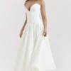 Lady White Strapless Midi Dress Lady White Strapless Midi Dress