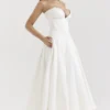 Lady White Strapless Midi Dress Lady White Strapless Midi Dress