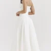 Lady White Strapless Midi Dress Lady White Strapless Midi Dress