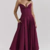 Lady Wine Strapless Midi Dress Lady Wine Strapless Midi Dress