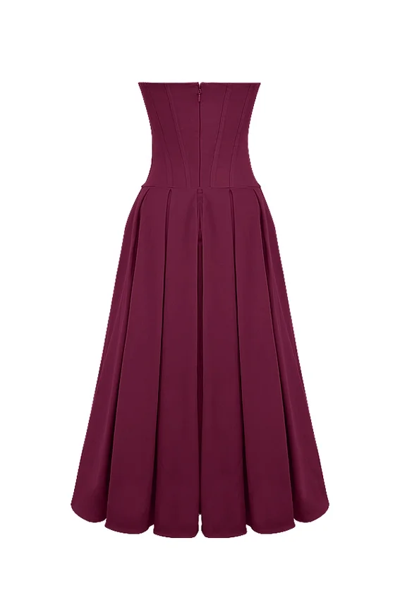 Lady Wine Strapless Midi Dress Lady Wine Strapless Midi Dress