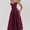 Lady Wine Strapless Midi Dress Lady Wine Strapless Midi Dress