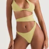 Lafayette Olive Asymmetric Cutout Swimsuit