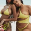 Lafayette Olive Asymmetric Cutout Swimsuit