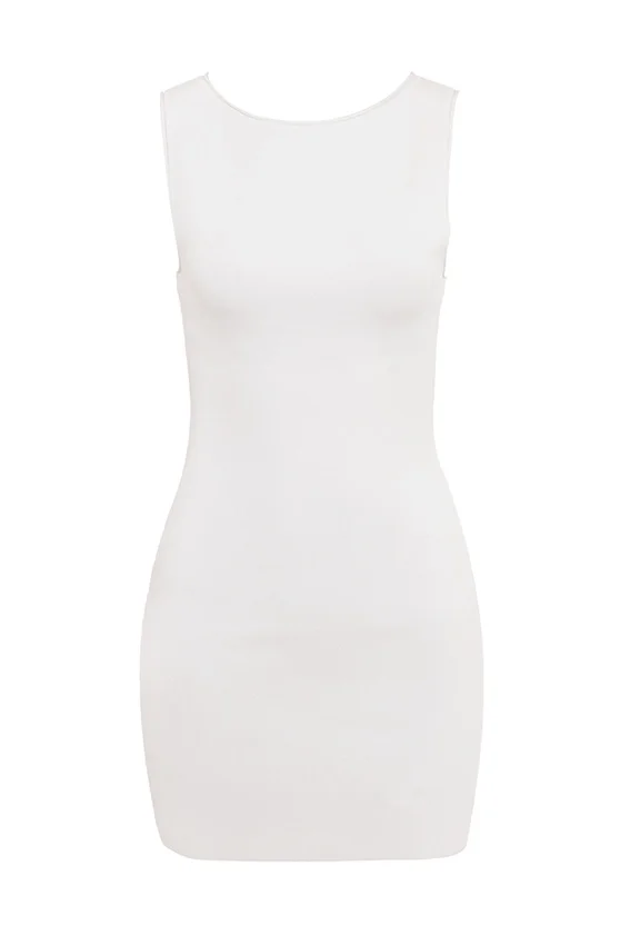 Laguna White Stretch Knit Mini Dress Laguna White Stretch Knit Mini Dress