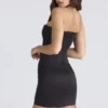 Laila Black Satin Strapless Mini Dress Laila Black Satin Strapless Mini Dress