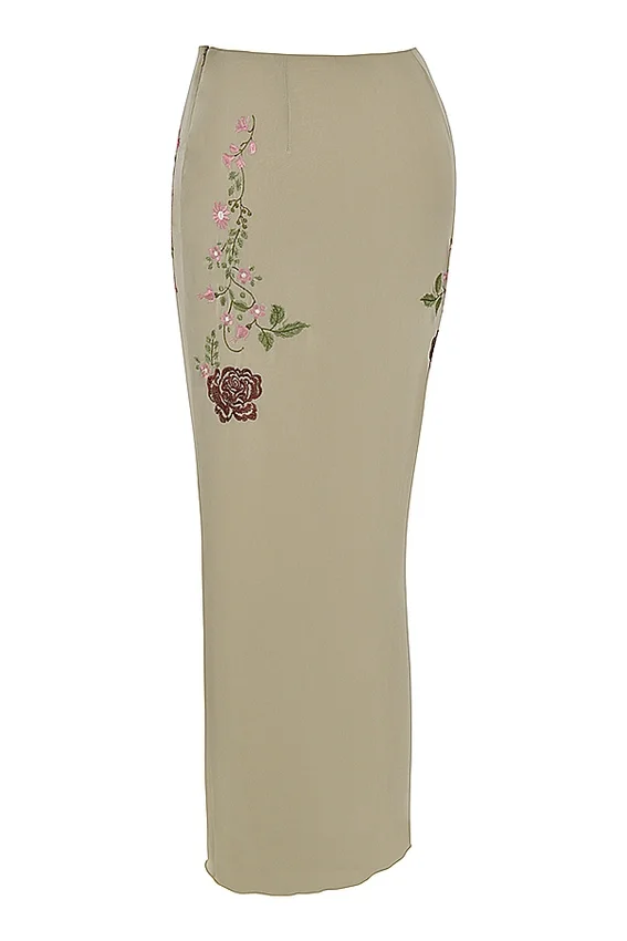 Lailah Artichoke Floral Maxi Skirt Lailah Artichoke Floral Maxi Skirt