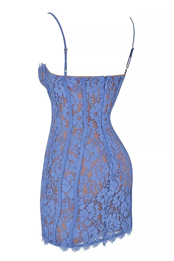Lala Lavender Lace Mini Dress Lala Lavender Lace Mini Dress