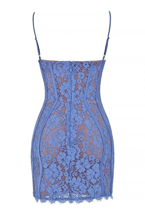 Lala Lavender Lace Mini Dress Lala Lavender Lace Mini Dress