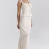 Lana Vintage Cream Cotton Broderie Anglais Maxi Skirt Lana Vintage Cream Cotton Broderie Anglais Maxi Skirt