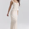Lana Vintage Cream Cotton Broderie Anglais Maxi Skirt Lana Vintage Cream Cotton Broderie Anglais Maxi Skirt