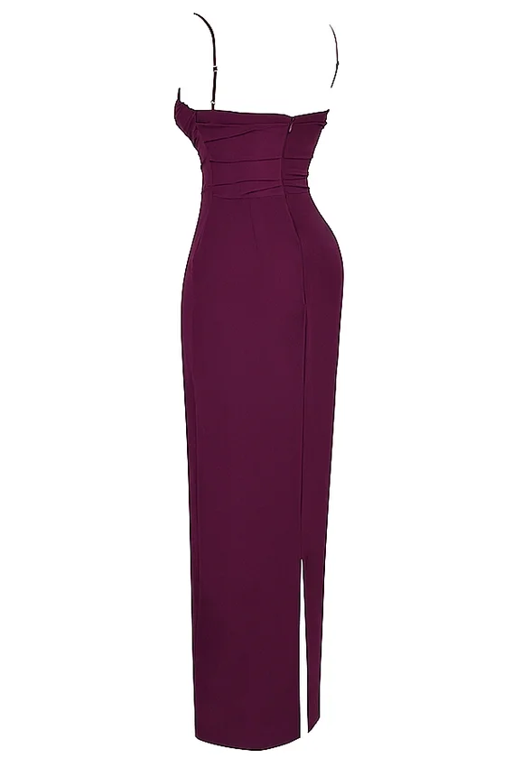 Lani Merlot Corset Maxi Dress Lani Merlot Corset Maxi Dress
