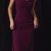 Lani Merlot Corset Maxi Dress Lani Merlot Corset Maxi Dress