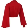 Laraine Cherry Silk Blouson Top