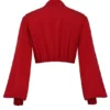 Laraine Cherry Silk Blouson Top