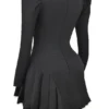 Larisa Black & Cream Pleated Mini Dress Larisa Black & Cream Pleated Mini Dress