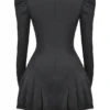 Larisa Black & Cream Pleated Mini Dress Larisa Black & Cream Pleated Mini Dress