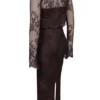 Larra Bitter Chocolate Lace Corset Midi Dress & Bolero Larra Bitter Chocolate Lace Corset Midi Dress & Bolero