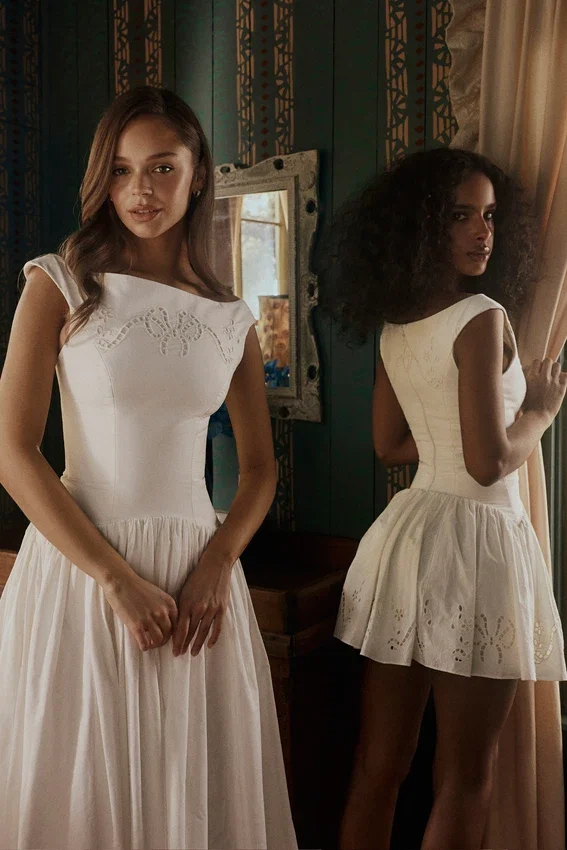Lauren White Cotton Broderie Anglaise Boat Neck Maxi Dress Lauren White Cotton Broderie Anglaise Boat Neck Maxi Dress
