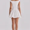Lauren White Cotton Broderie Anglaise Boat Neck Mini Dress Lauren White Cotton Broderie Anglaise Boat Neck Mini Dress