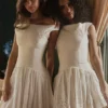 Lauren White Cotton Broderie Anglaise Boat Neck Mini Dress Lauren White Cotton Broderie Anglaise Boat Neck Mini Dress