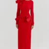 Lavele Red Bow Maxi Dress Lavele Red Bow Maxi Dress