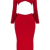 Lavele Red Bow Maxi Dress Lavele Red Bow Maxi Dress