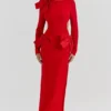 Lavele Red Bow Maxi Dress Lavele Red Bow Maxi Dress