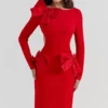 Lavele Red Bow Maxi Dress Lavele Red Bow Maxi Dress