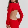 Lavele Red Bow Maxi Dress Lavele Red Bow Maxi Dress
