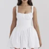 Le Puff White Cotton Tulle Mini Dress Le Puff White Cotton Tulle Mini Dress