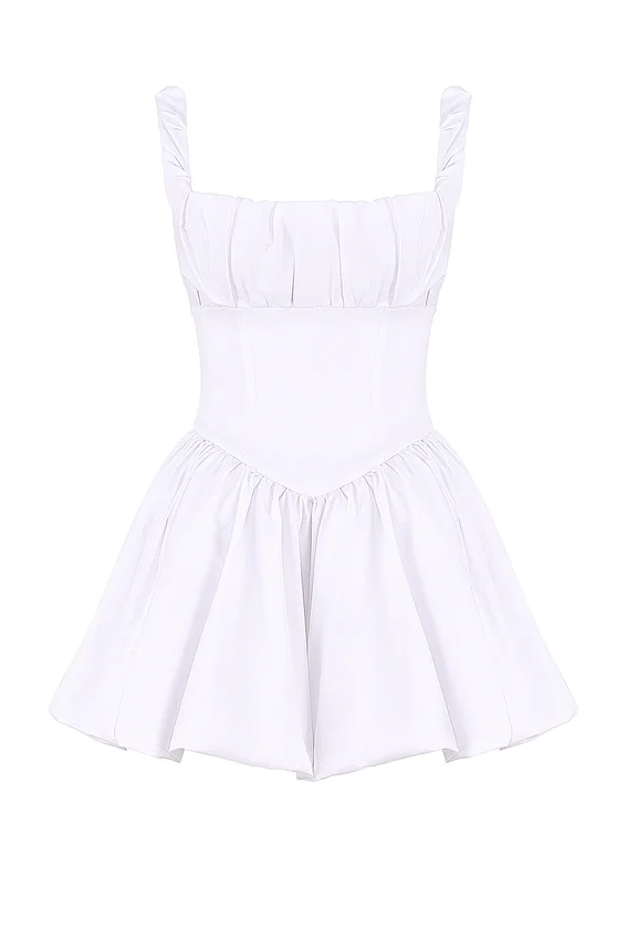 Le Puff White Cotton Tulle Mini Dress Le Puff White Cotton Tulle Mini Dress