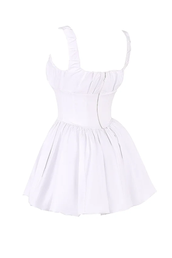 Le Puff White Cotton Tulle Mini Dress Le Puff White Cotton Tulle Mini Dress