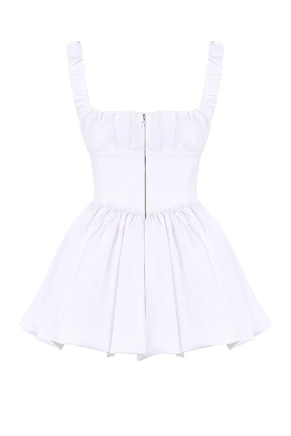 Le Puff White Cotton Tulle Mini Dress Le Puff White Cotton Tulle Mini Dress