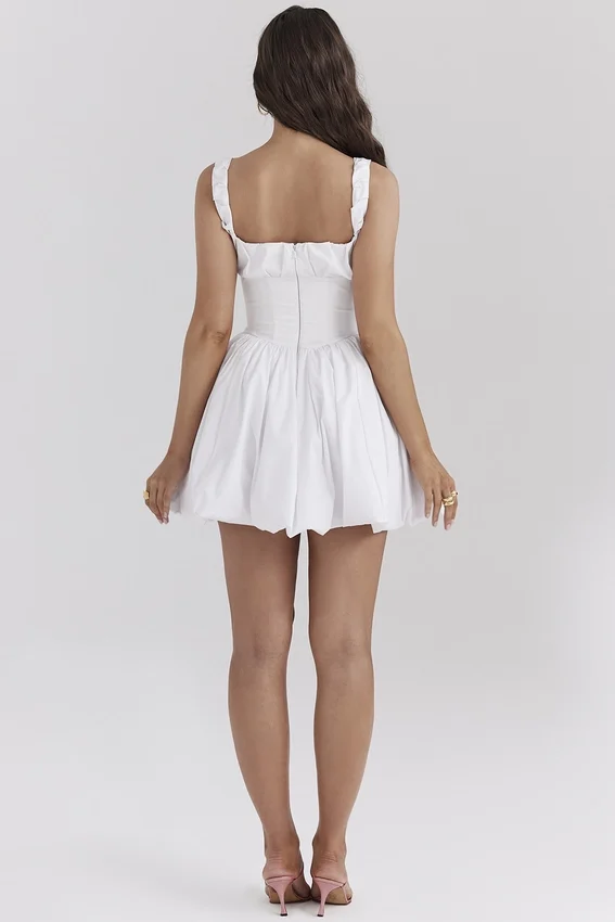 Le Puff White Cotton Tulle Mini Dress Le Puff White Cotton Tulle Mini Dress