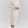 Lena Cream Boucle Pencil Midi Skirt Lena Cream Boucle Pencil Midi Skirt