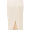 Lena Cream Boucle Pencil Midi Skirt Lena Cream Boucle Pencil Midi Skirt