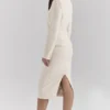 Lena Cream Boucle Pencil Midi Skirt Lena Cream Boucle Pencil Midi Skirt