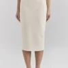 Lena Cream Boucle Pencil Midi Skirt Lena Cream Boucle Pencil Midi Skirt