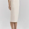 Lena Cream Boucle Pencil Midi Skirt Lena Cream Boucle Pencil Midi Skirt