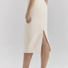Lena Cream Boucle Pencil Midi Skirt Lena Cream Boucle Pencil Midi Skirt