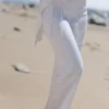 Leona White Sateen Trousers with Over Skirt Leona White Sateen Trousers with Over Skirt