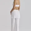 Leona White Sateen Trousers with Over Skirt Leona White Sateen Trousers with Over Skirt