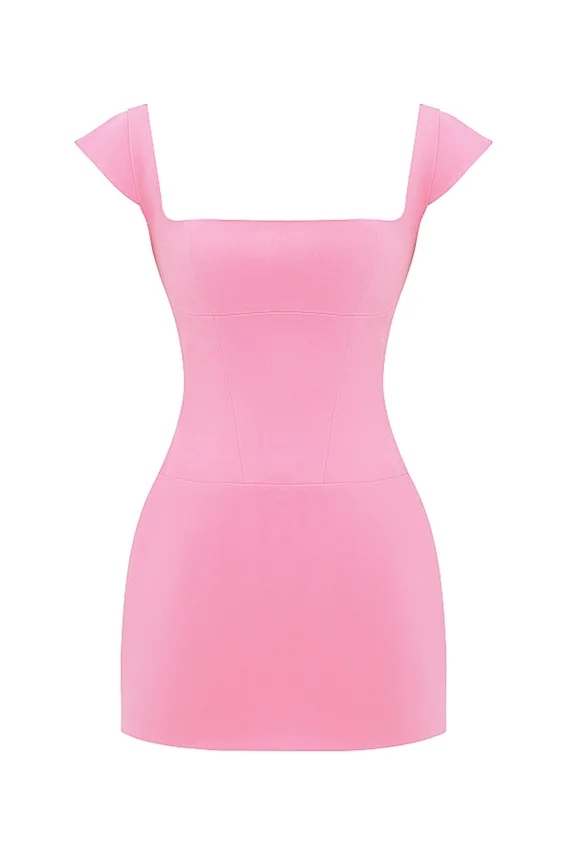 Leonida French Pink Corset Mini Dress Leonida French Pink Corset Mini Dress