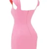Leonida French Pink Corset Mini Dress Leonida French Pink Corset Mini Dress