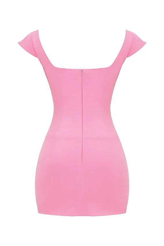 Leonida French Pink Corset Mini Dress Leonida French Pink Corset Mini Dress